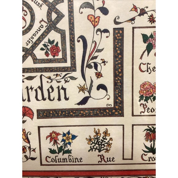 Shakespearean Garden Picture Signed & Framed Print Artist Robert Miller - '93 - Picture 4 of 16